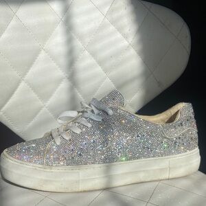 Sparkling Silver Women's Sneakers